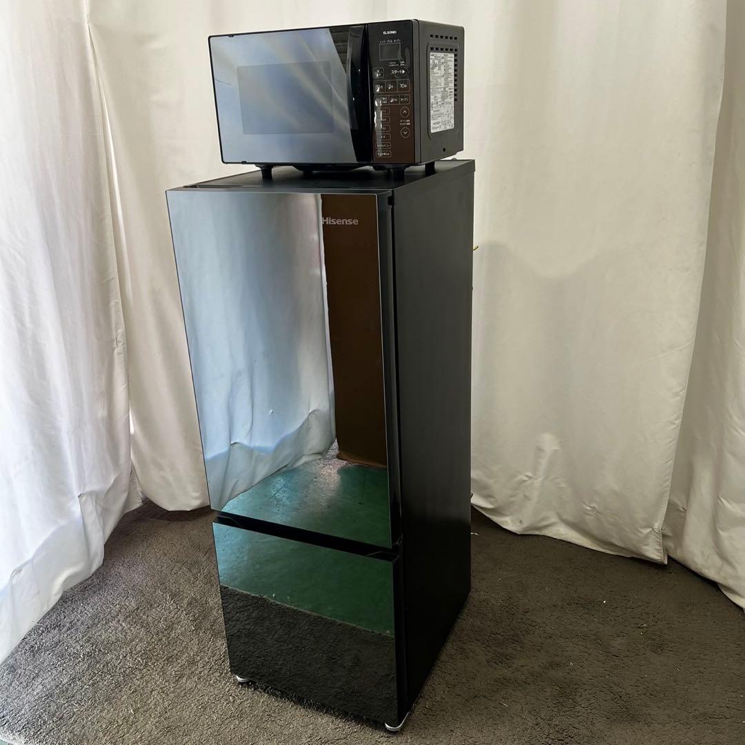 ★125　冷蔵庫　レンジ　一人暮らし　家電セット　黒　小型　安い　設置無料