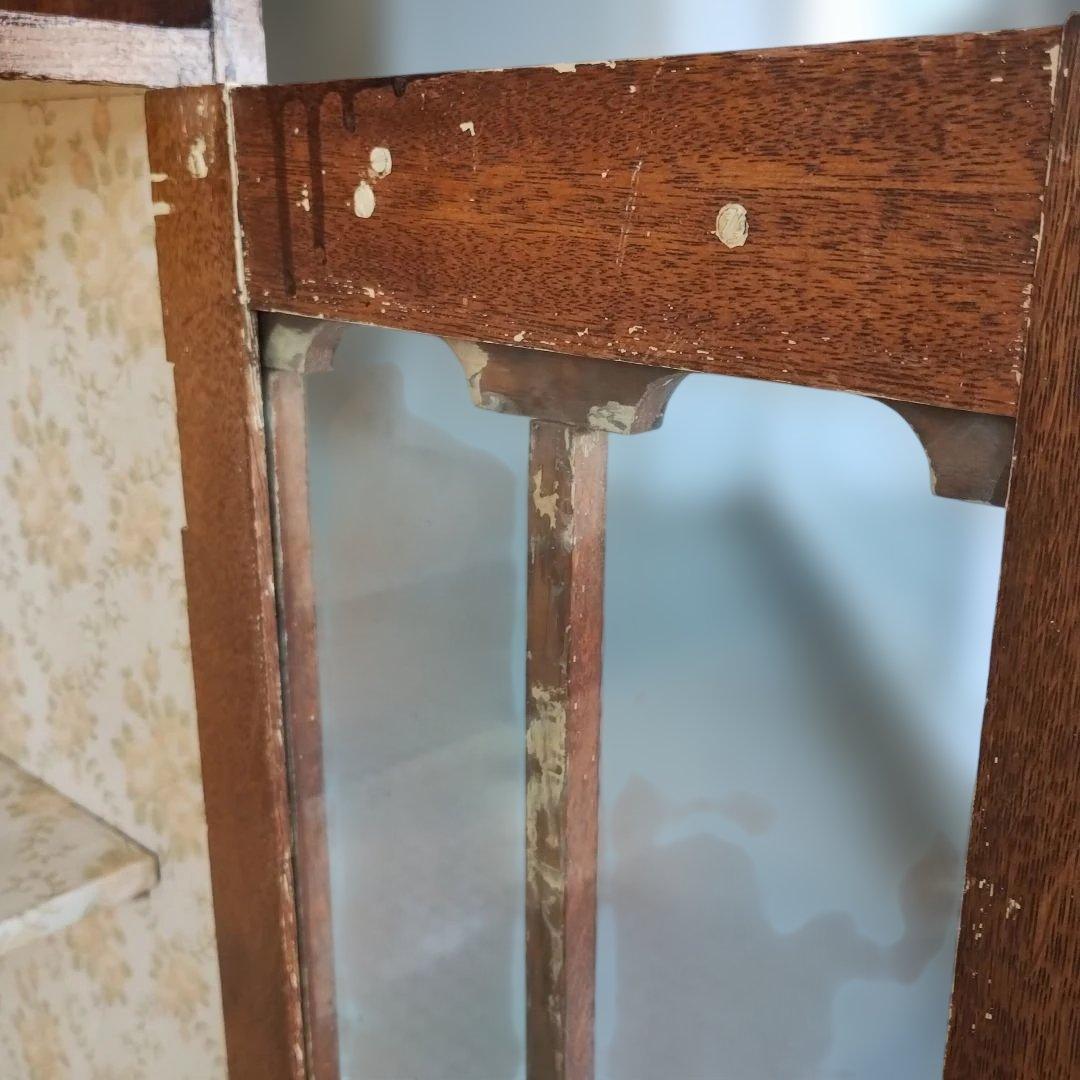 よ*ず様 アンティーク　木製ガラス扉　キャビネット　本棚