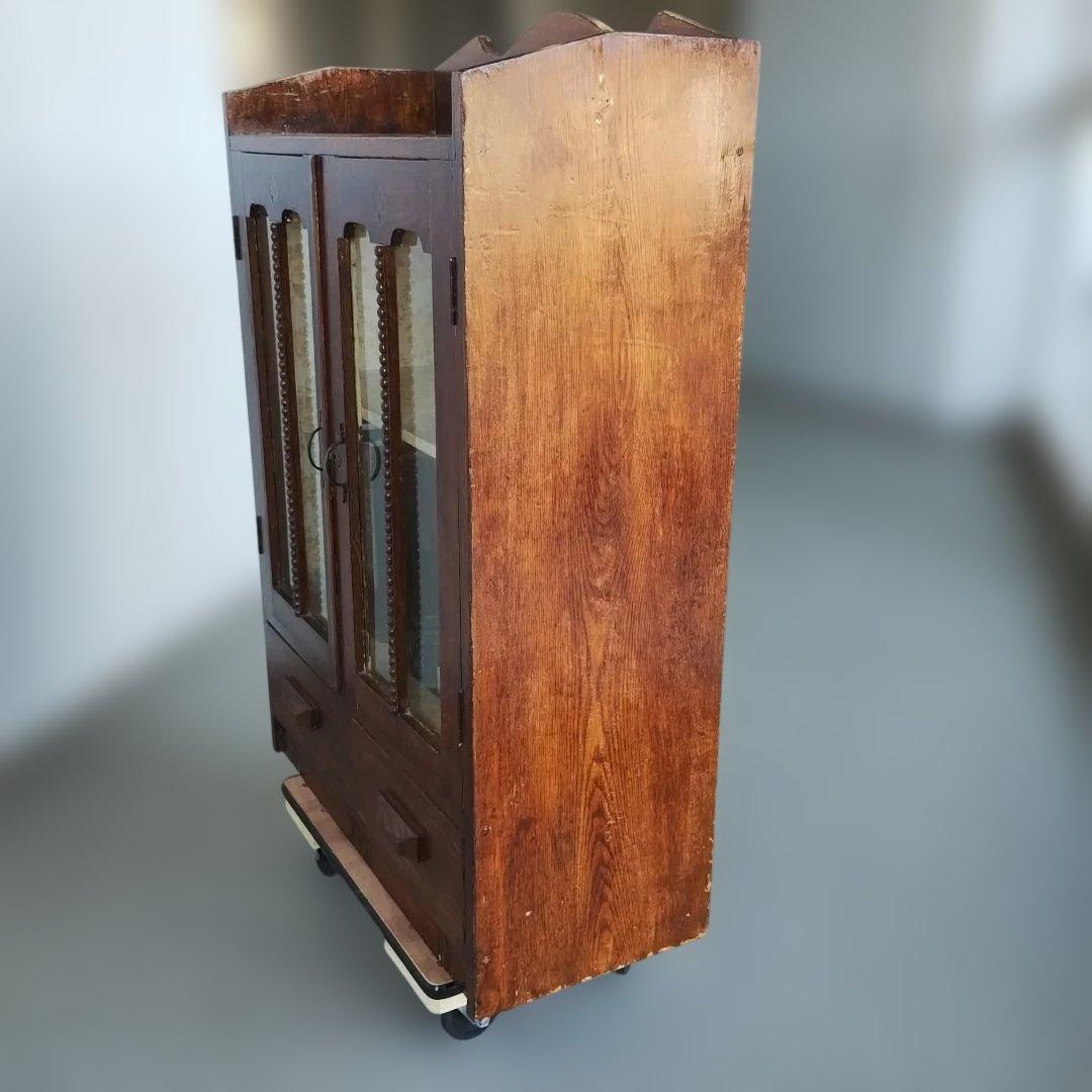よ*ず様 アンティーク　木製ガラス扉　キャビネット　本棚