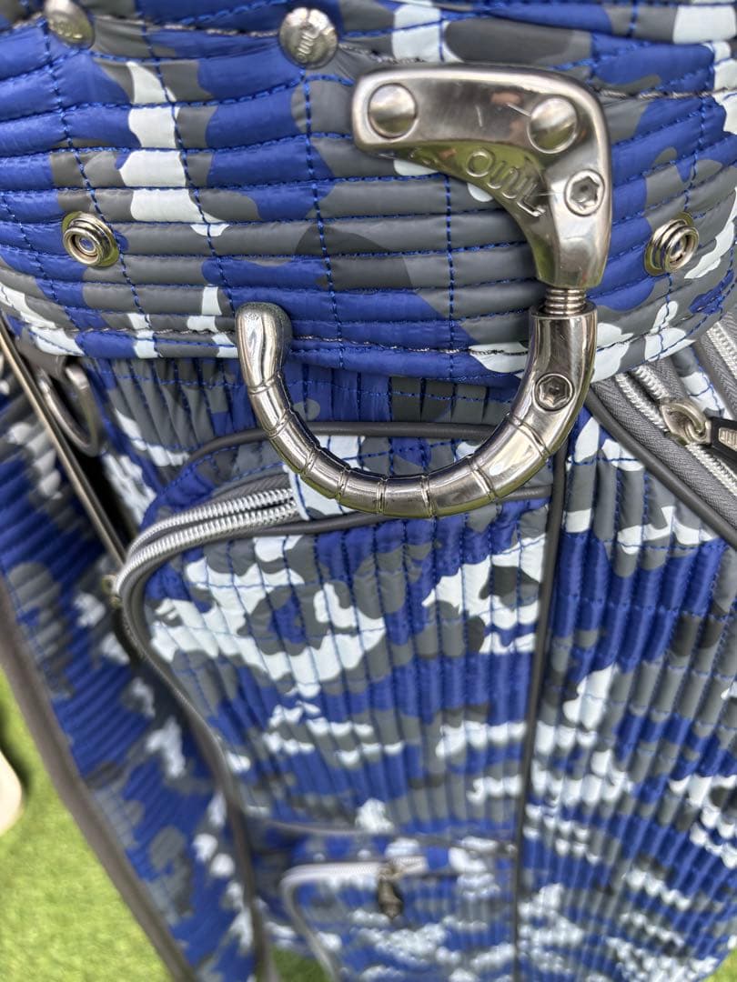 オウル　キャディバッグ　新品未使用　OUUL ゴルフバッグ　　迷彩　ブルー　特化