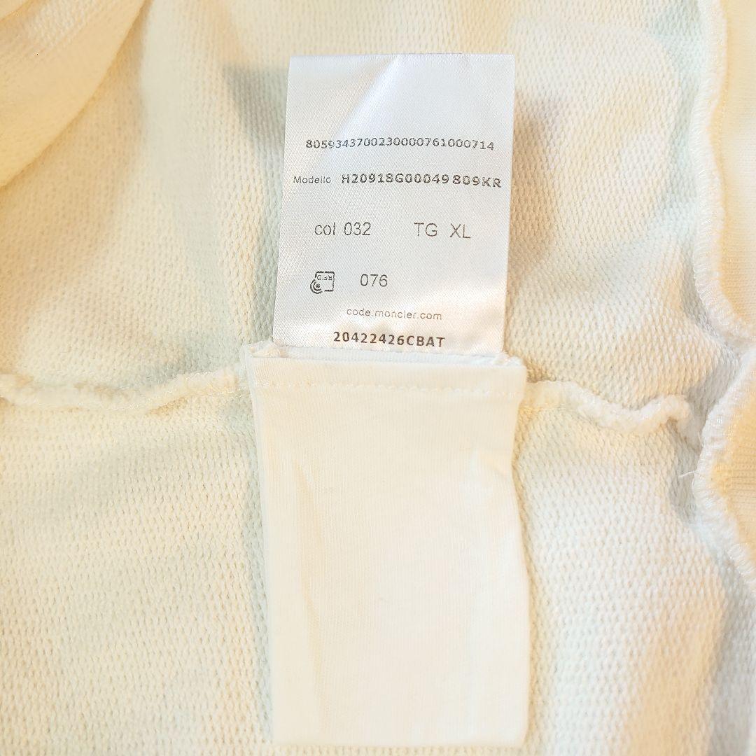 XL モンクレール スウェット トレーナー ワッペン ロゴ 長袖 白