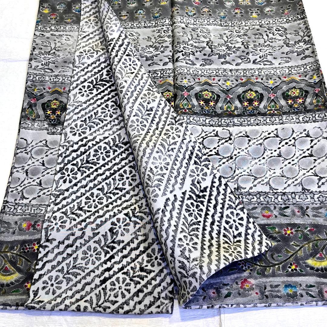 訪問着4点セット　正絹　たたき　相良刺繍　京友禅