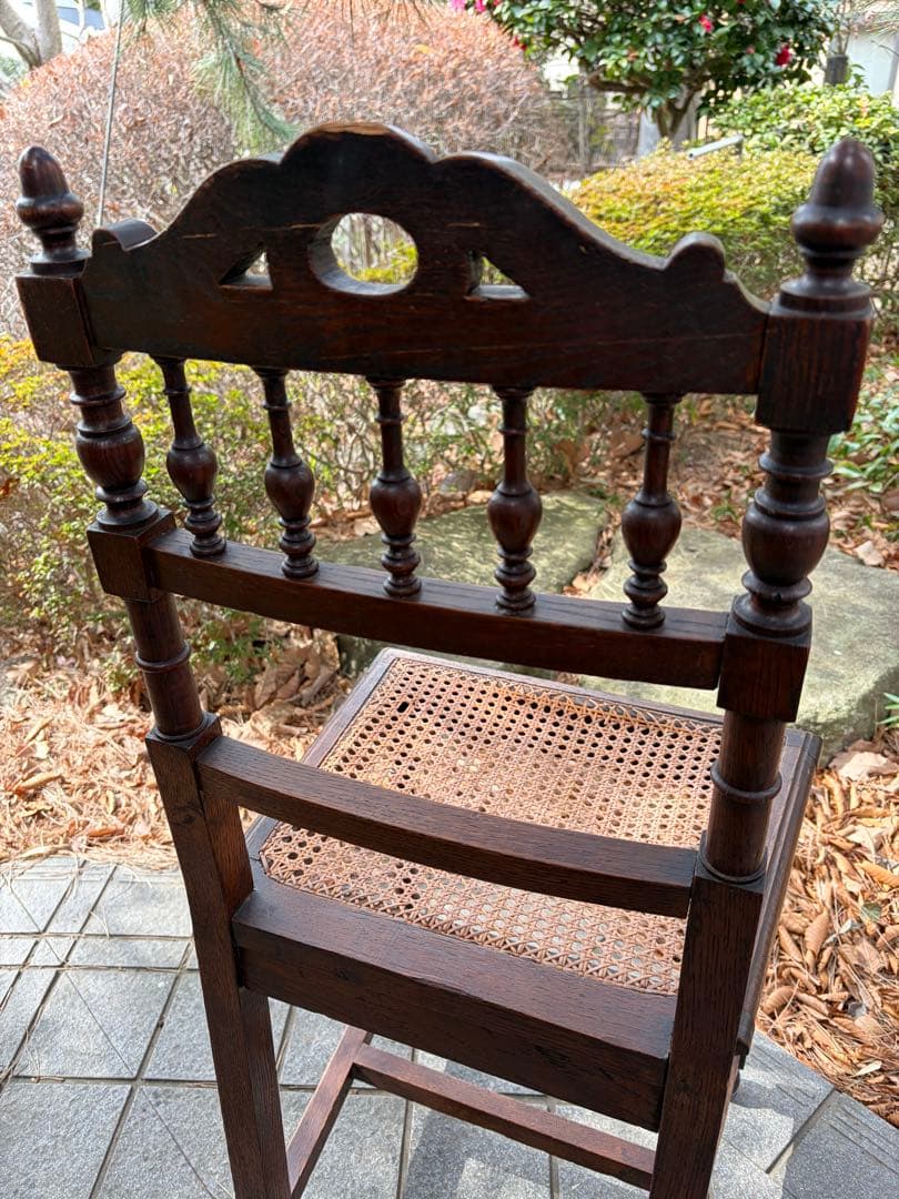 フランスアンティークチェア インテリア 木製椅子 ランタン編み 店舗什器 アンリ