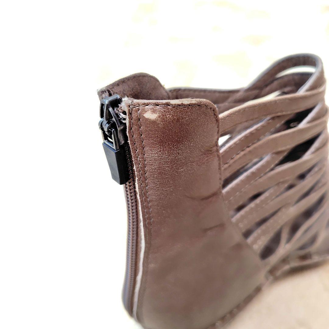 ヒナデイグリーン ブーティサンダル グラディエーター バックジップ 24cm