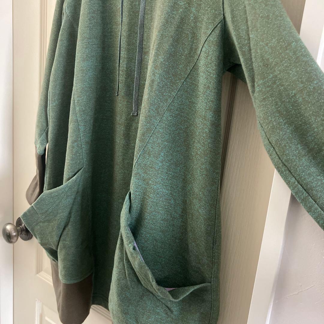 美品キューブキューブcubecubeセンソユニコグリーンスウェットチュニック38