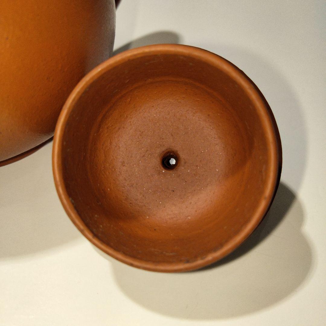 M156-5 逸公 朱泥 急須 茶注 煎茶 紫砂朱泥壷 朱泥急須　時代古作　D