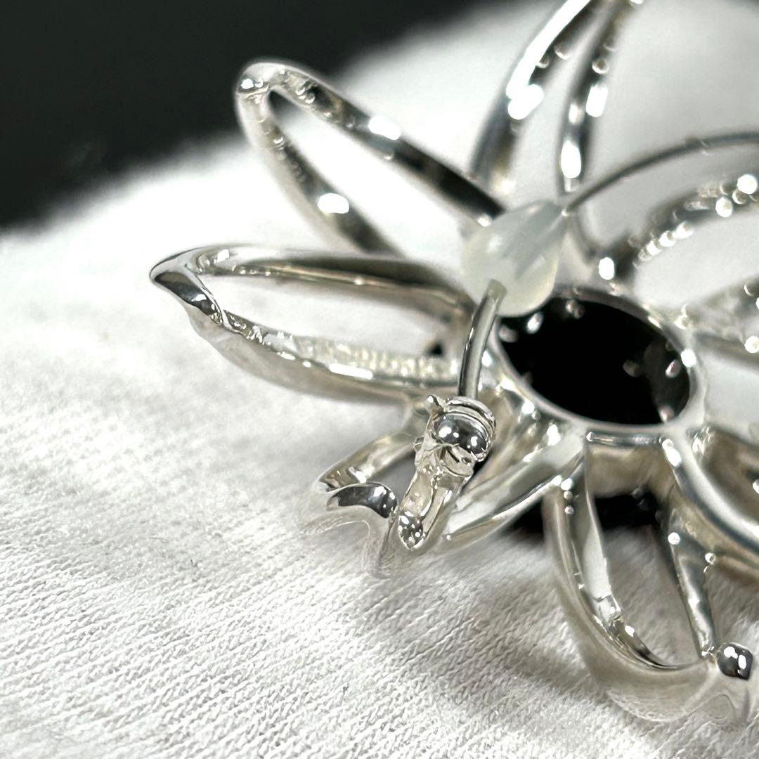 ティファニー ブローチ ファイヤーワークス シルバー925×オニキス 箱付き