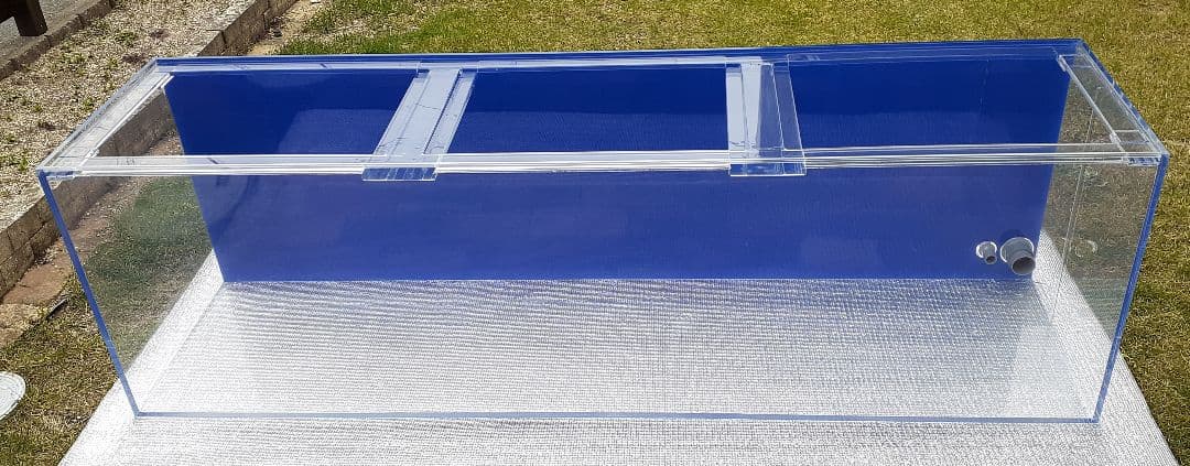 アクリル水槽 蓋付 1800 450 H550 背面オーバーフロー 中古 手渡し