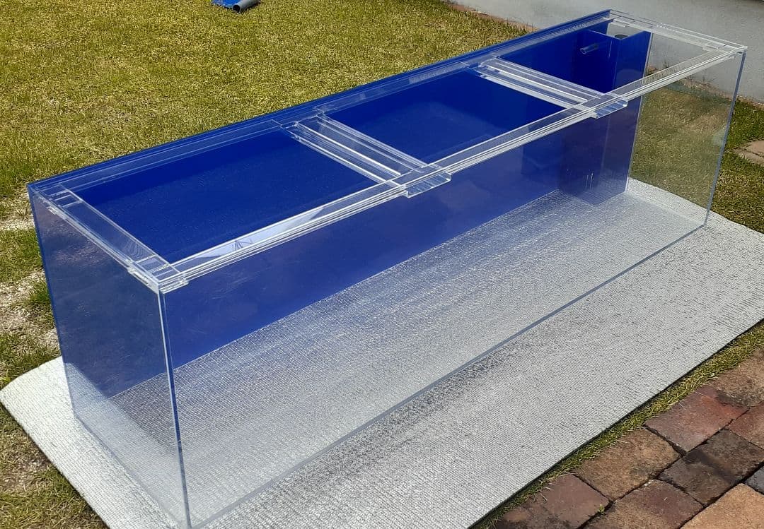アクリル水槽 蓋付 1800 450 H550 背面オーバーフロー 中古 手渡し