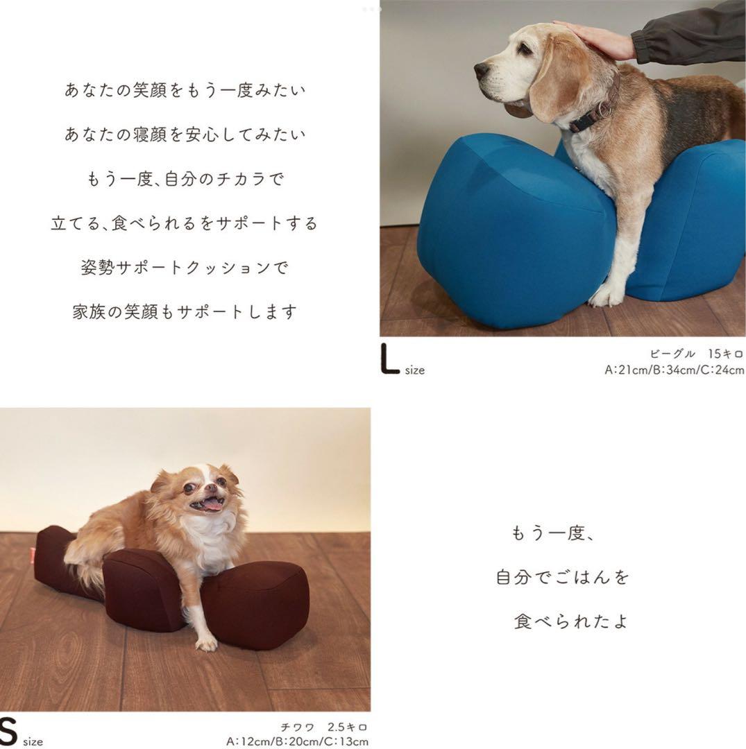 【年末年始発送可能】リラクッション　Lサイズ　本体ブルーカバー(ブラウン)