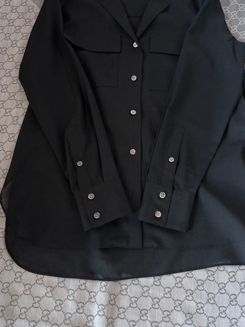 セオリーTheoryウールブラウスBlack極美品