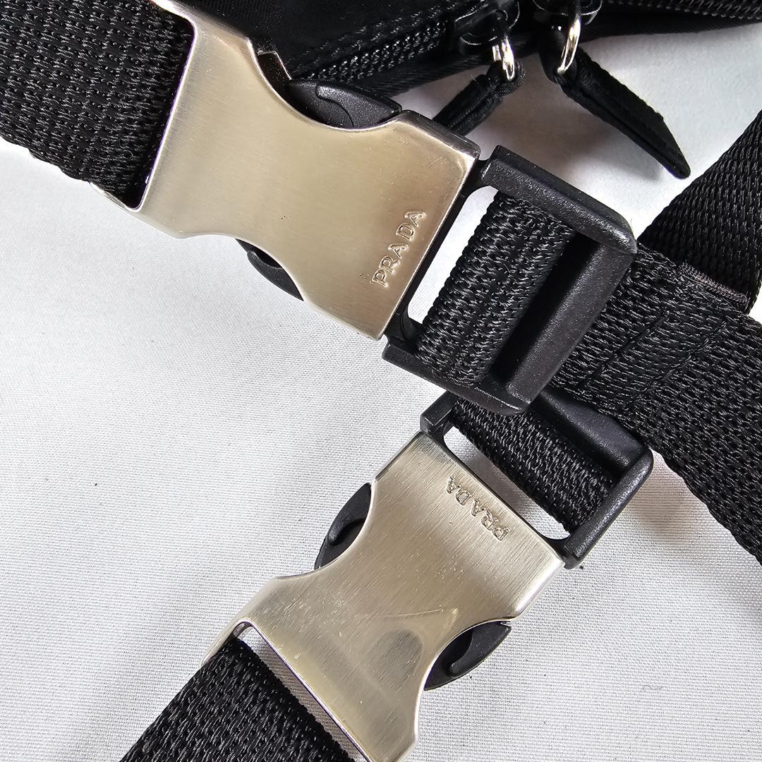 【希少】PRADA 3WAYバッグ 黒 テスート ナイロン 三角ロゴ