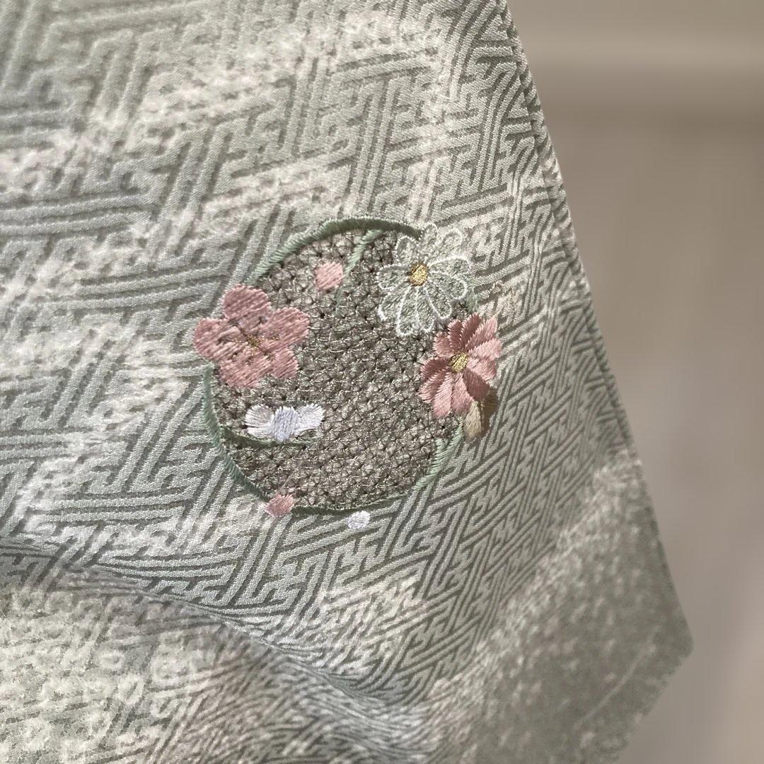 新品　三越　百貨店扱い　汕頭刺繍　相良　花丸文様　絞り　人気色