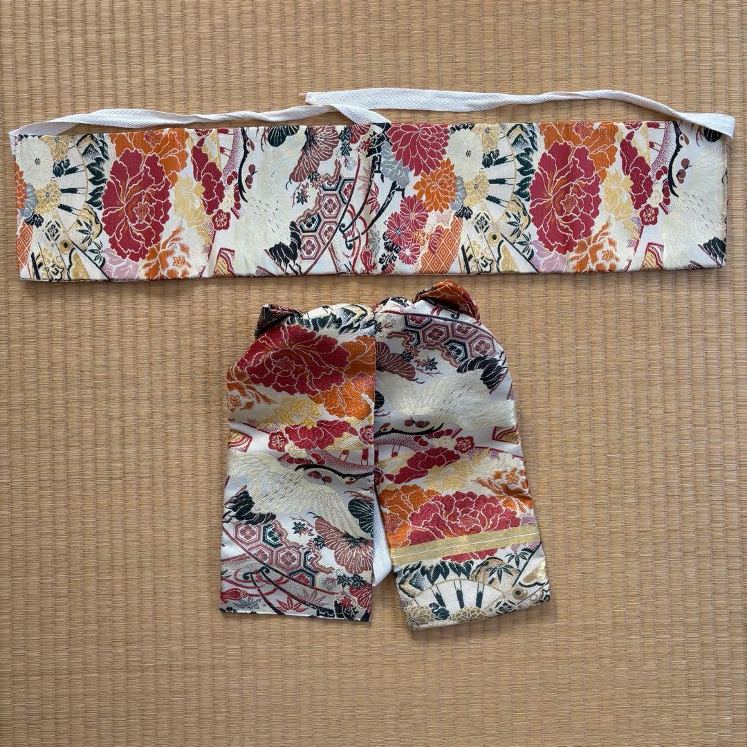 アンティーク着物 だらり帯 髪飾り足袋 セット 七五三 3歳用