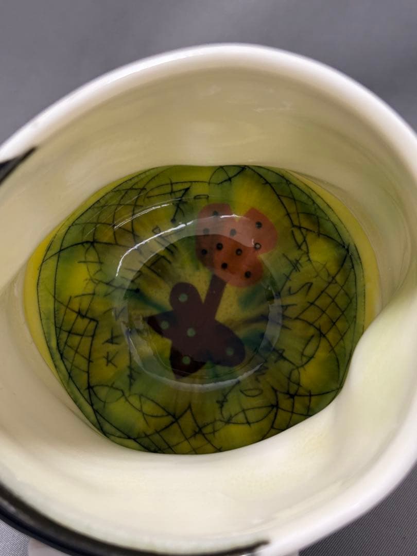 下和弘　色絵釉彩カップ　ロケット