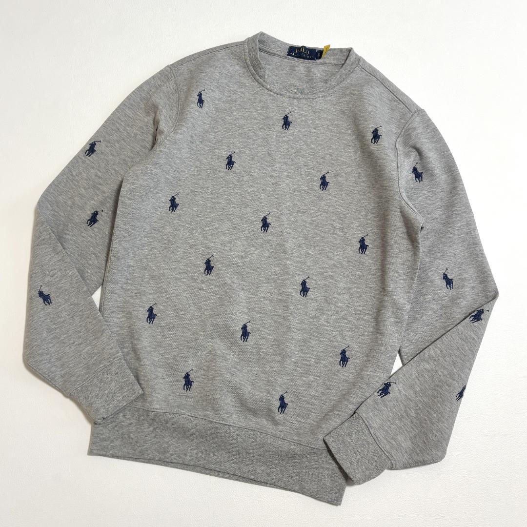 【最終価格】ポロラルフローレン スウェット ポニー刺繍 総柄 S相当
