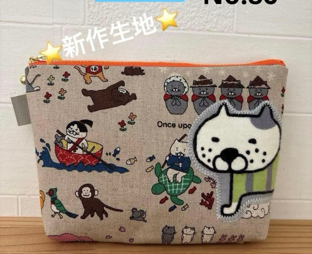 感謝価格　トートバッグ　エコティッシュカバー　巾着　ポーチ　ユキエモン　猫柄