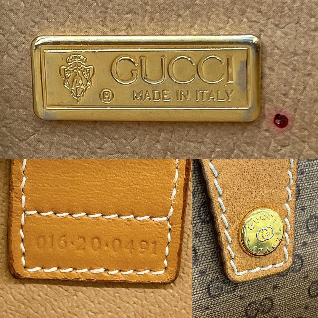 【GUCCI】アタッシュケース　シェリーライン　マイクロGG PVC ベージュ