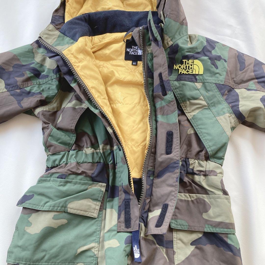 THE NORTH FACE カモフラ柄 スノーウェア キッズ 90