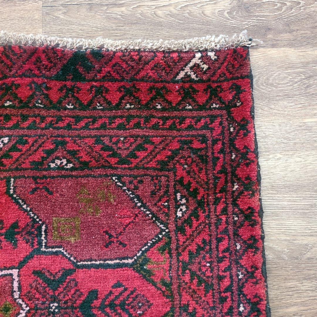 ヴィンテージラグ　トルクメン　トライバルラグ アフガニスタンラグ　手織り絨毯
