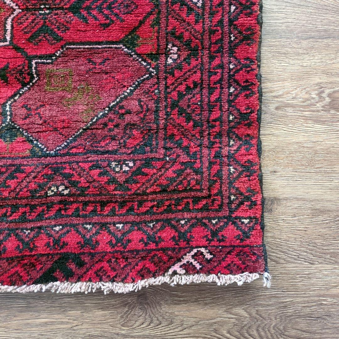 ヴィンテージラグ　トルクメン　トライバルラグ アフガニスタンラグ　手織り絨毯