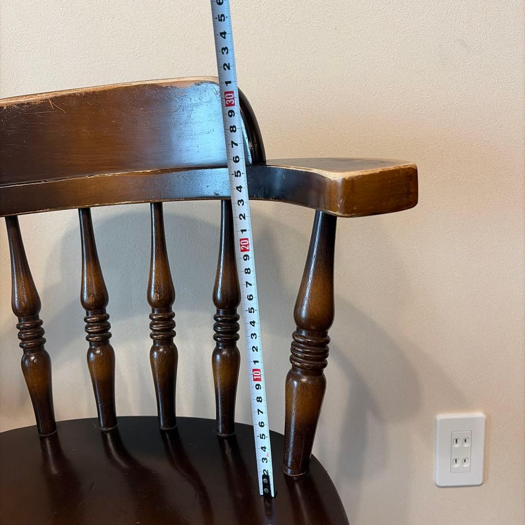 お値下げ！飛騨産業♡キツツキマーク♡昭和レトロダイニングチェア スピンドルバック