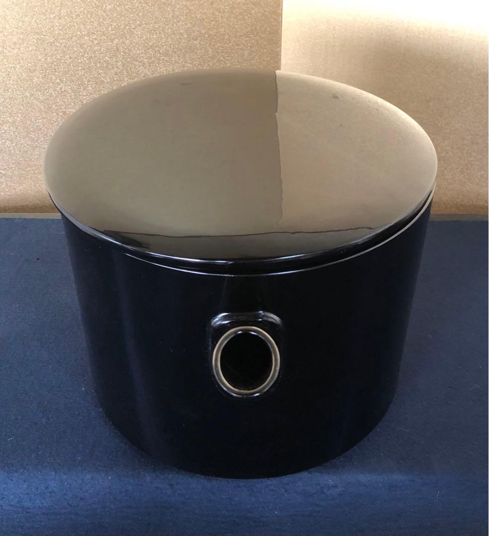 《R》輪島塗 大口水指 塗師 茶平一斎 表千家永田宗伴 花押 260128く2