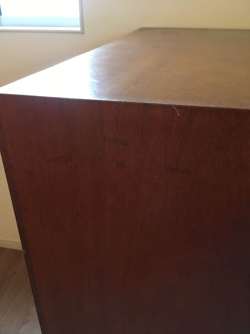 デンマーク　ビンテージ　脚付き蛇腹キャビネット　マホガニー　北欧ビンテージ