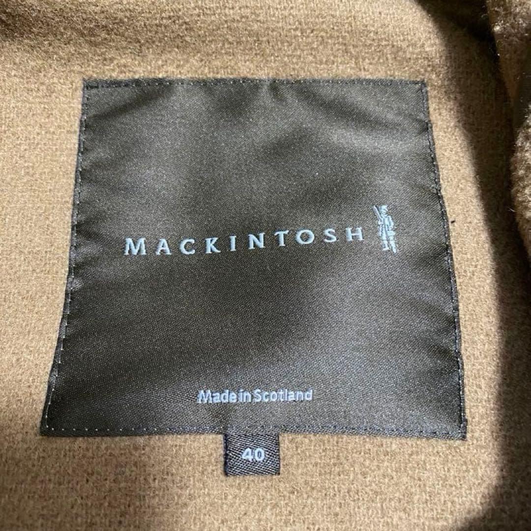 美品✨マッキントッシュ　ロングダッフルコート　ヘリンボーン　キャメルブラウン