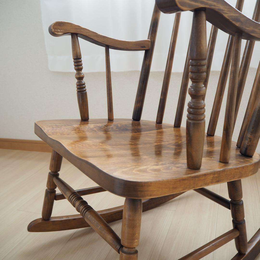 ロッキングチェア ヒダダイネット 飛騨家具 ウィンザーチェア レトロ 木製 椅子