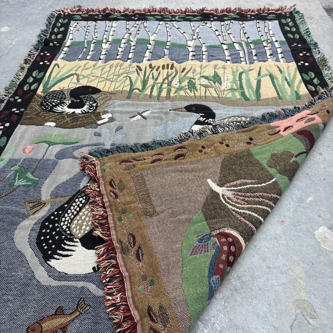 80年代LL Bean マルチカバー　ソファーカバー　ラグ 157x105