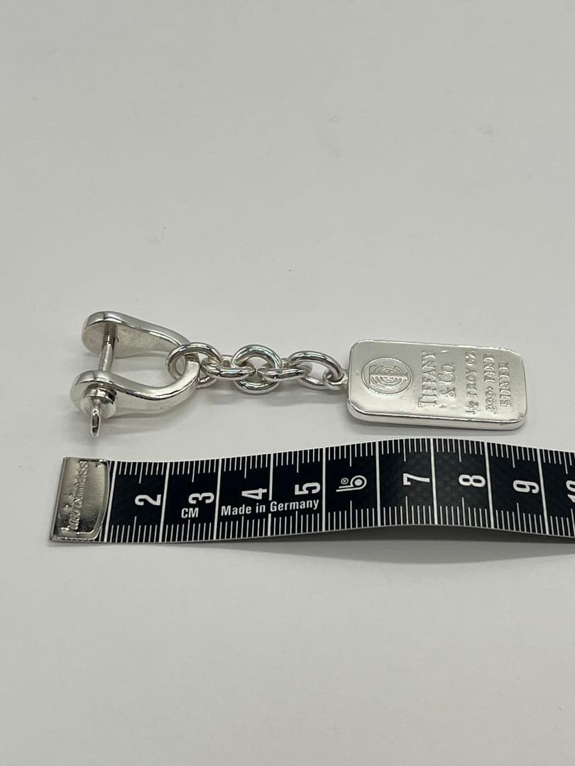 ティファニー TIFFANY インゴットプレート シャックル キーリング