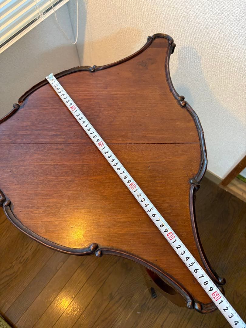 ［配送or引き取り］木製三角形テーブル アンティーク