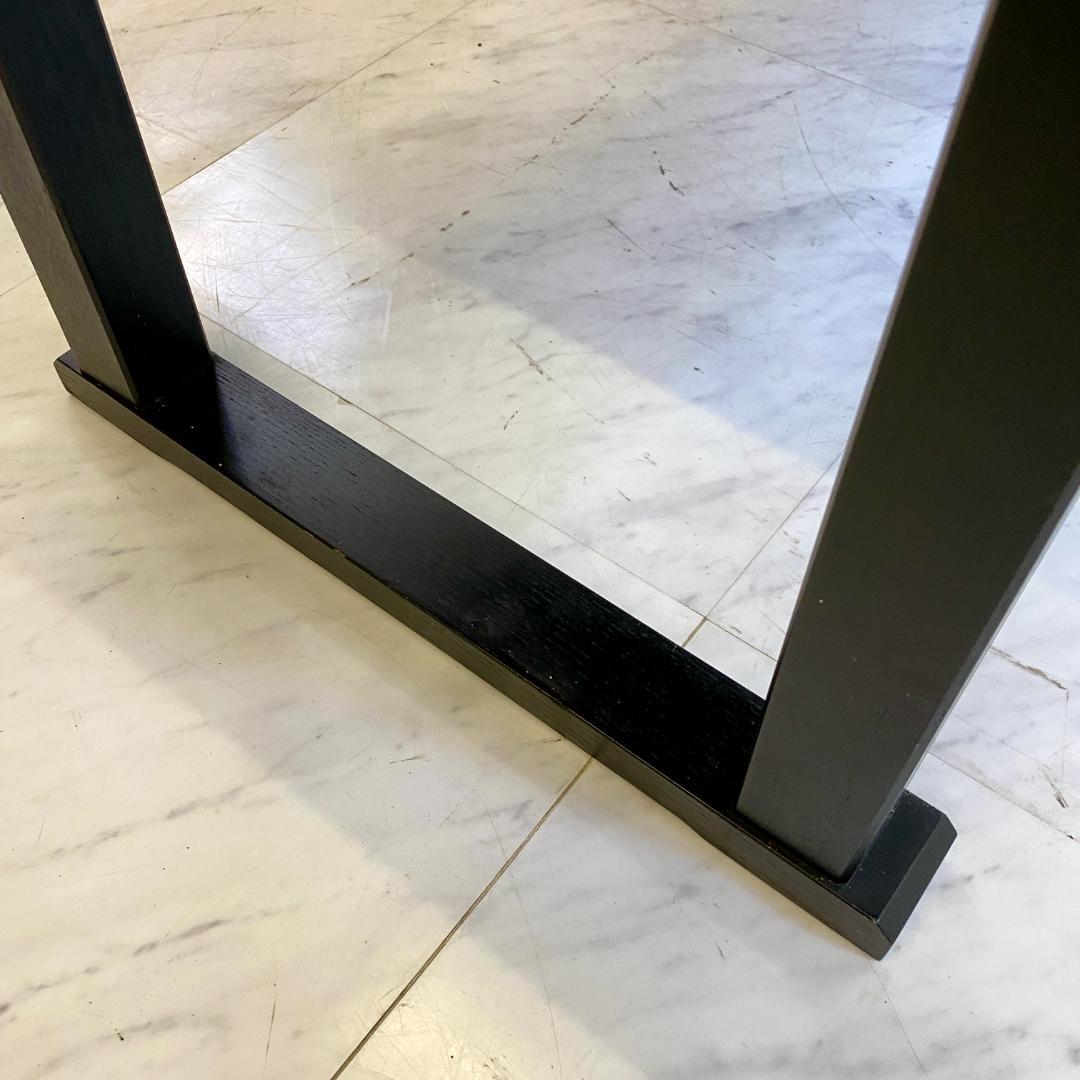 千翔 龍門堂 長テーブル 黒の木製テーブル2台セット 折りたたみ 和室