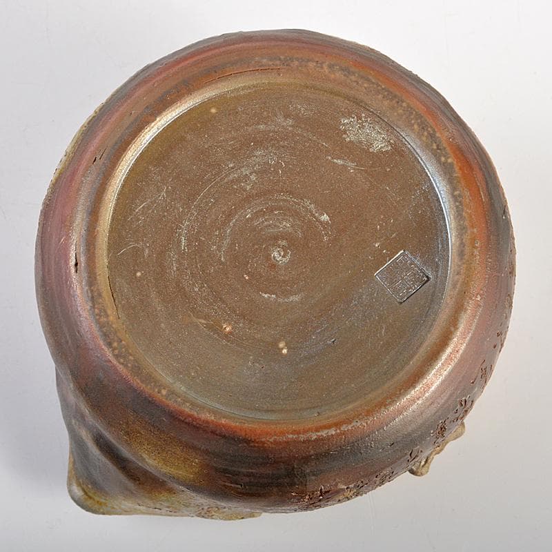 煎茶道具　備前焼　備前陶苑　般若心経刻　宝瓶　Y　R7385