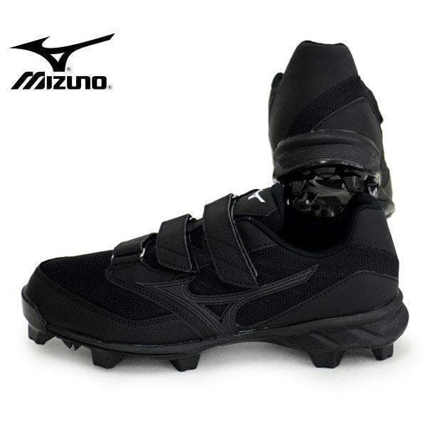 新品タグ付☆ ミズノ MIZUNO 野球 ポイントスパイク ベルト 27cm 黒