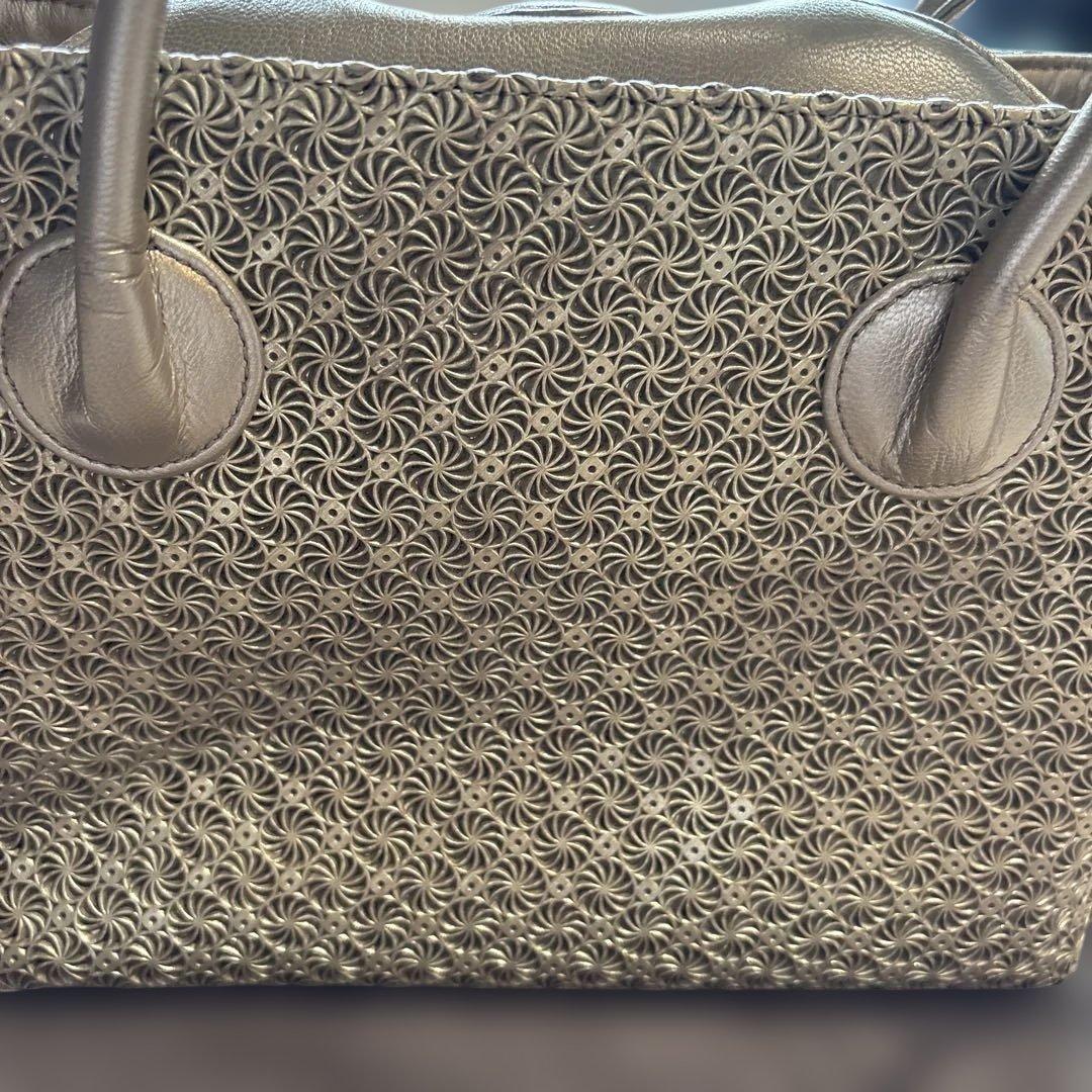 ヒロコハヤシ ジラソーレ ゴールド ミニ ハンドバッグ トート 保存袋付き