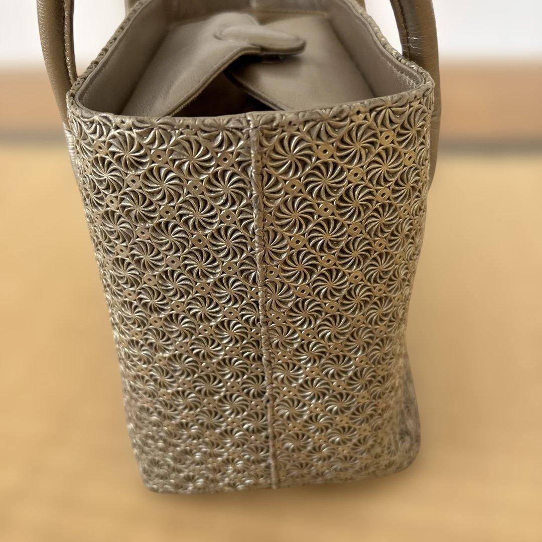 ヒロコハヤシ ジラソーレ ゴールド ミニ ハンドバッグ トート 保存袋付き