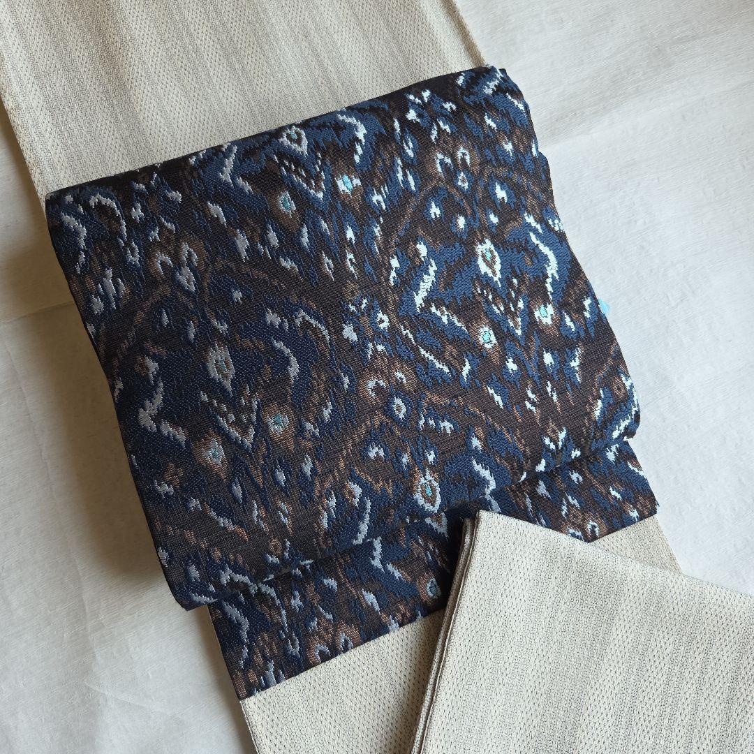 モダンな装いにも　上品な光沢を楽しむ　西陣名古屋帯