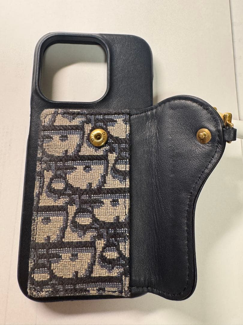 Dior Saddle iPhone15proケース ネイビー