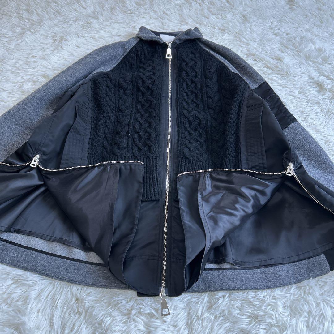 定価5.9万 シーレットフロムアラアラ ニットドッキングコート ブルゾン