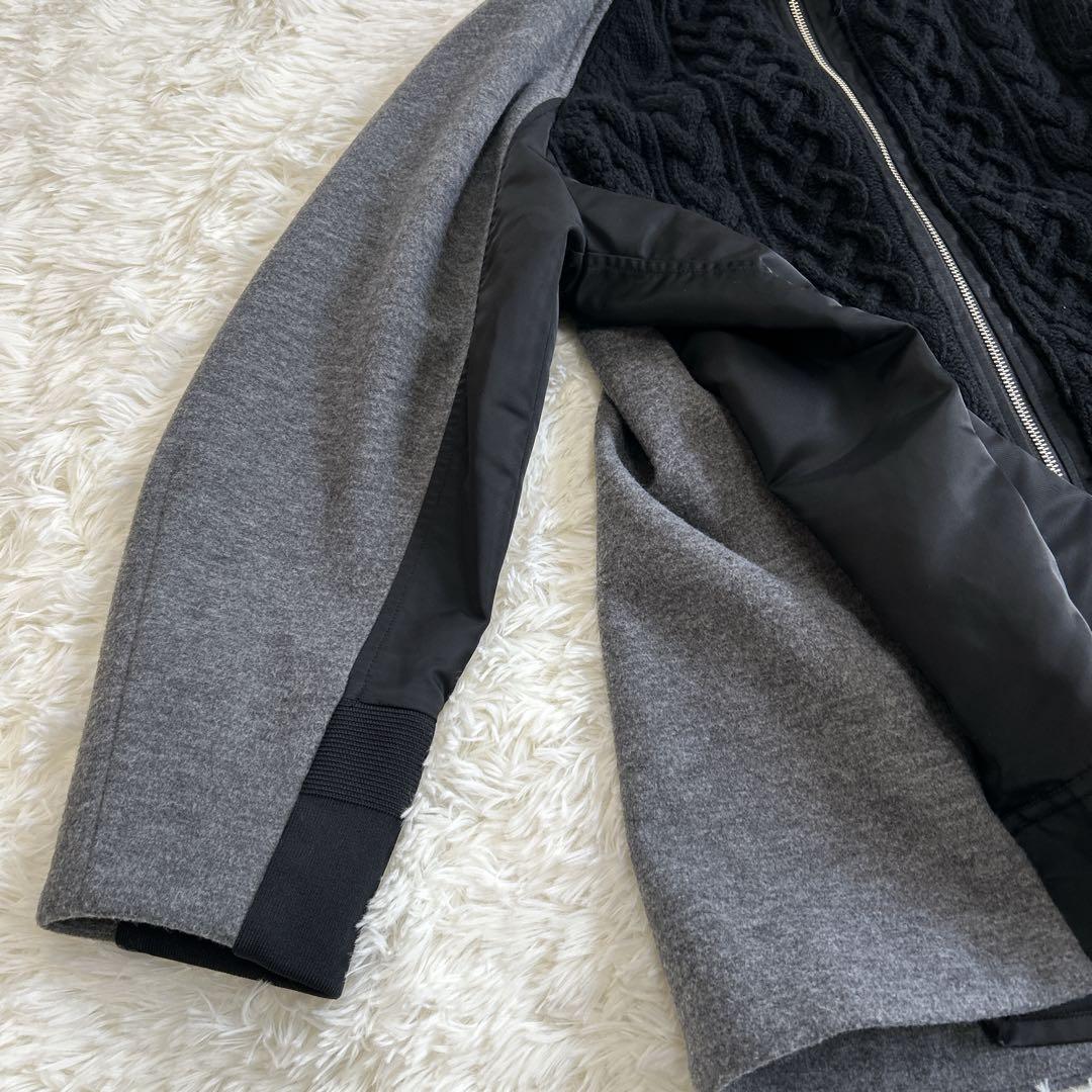 定価5.9万 シーレットフロムアラアラ ニットドッキングコート ブルゾン