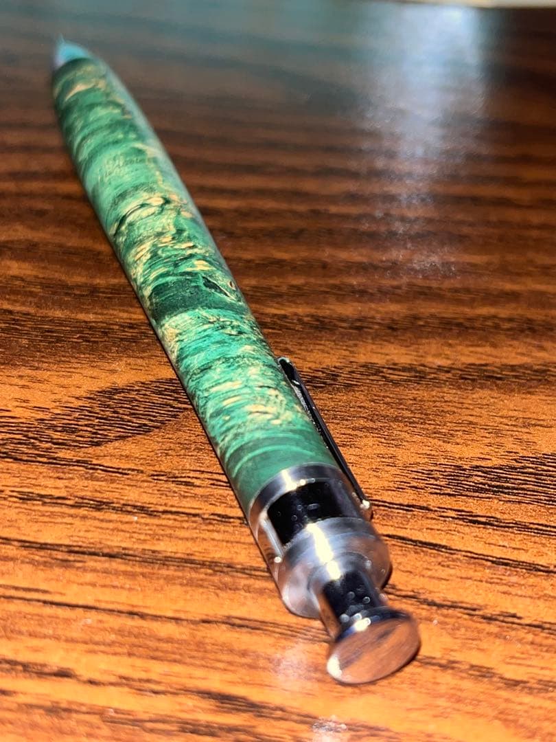 お*腐様 野原工芸カーリーチーク縮杢　　　　　　　　工房楔スタビライズウッド楓虎