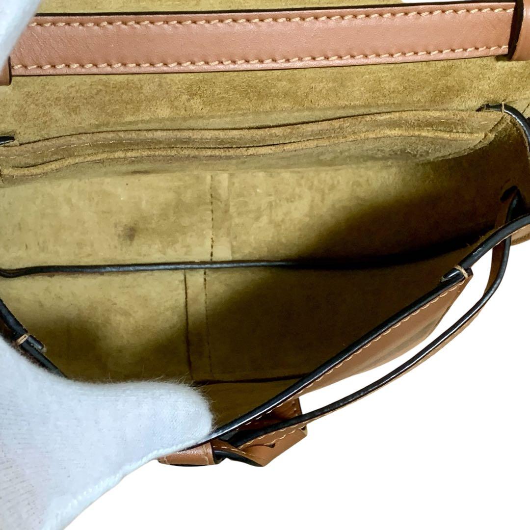 ロエベ ゲート デュアル スモール ショルダーバッグ ブラウン 茶色