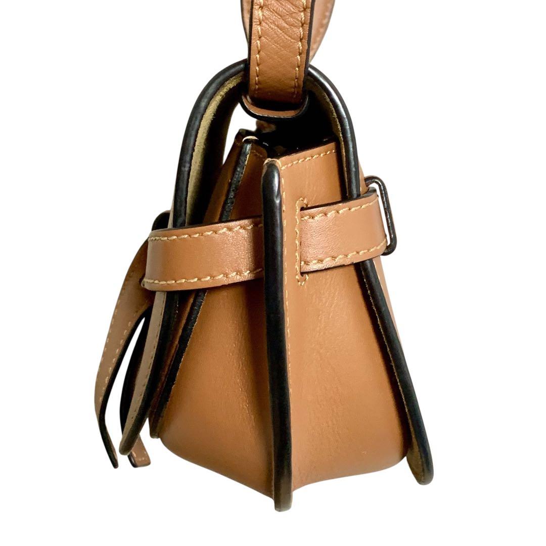 ロエベ ゲート デュアル スモール ショルダーバッグ ブラウン 茶色