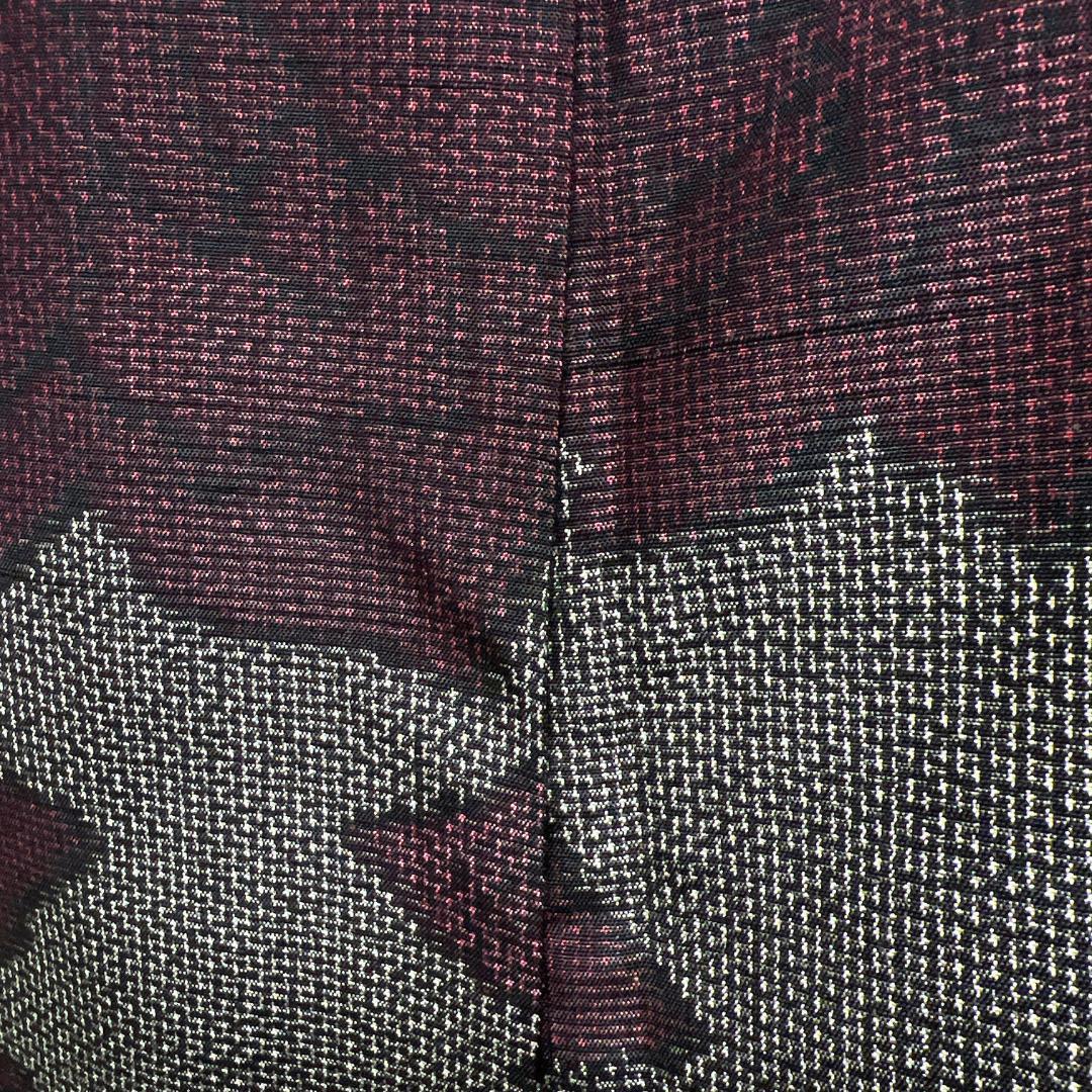 小紋　紬　薔薇模様　お洒落　着物　123b d ms