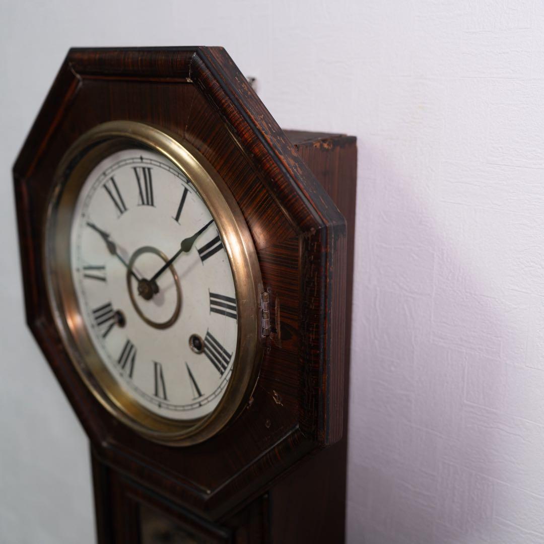 森合資会社　振り子時計　大正　昭和　オーバーホール済　動作品　八角尾長