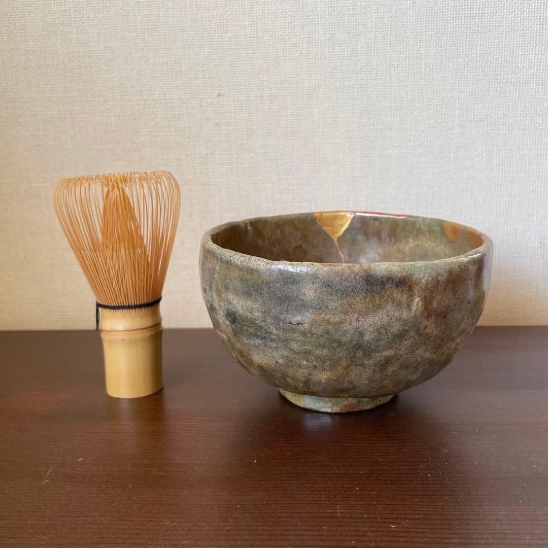 Mさま専用ページ＊飴釉窯変辰砂　茶碗　金継　抹茶茶碗　時代物＊