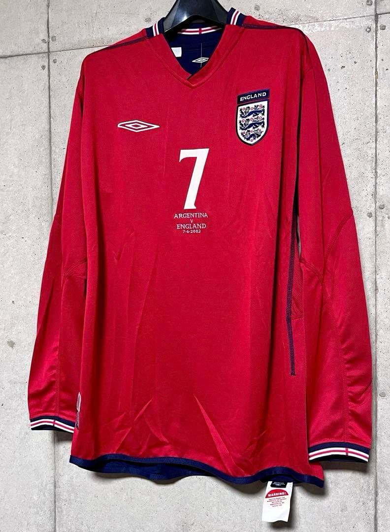 【新品/タグ付き】2002日韓W杯 イングランド代表 ♯7 ベッカム【Lサイズ】