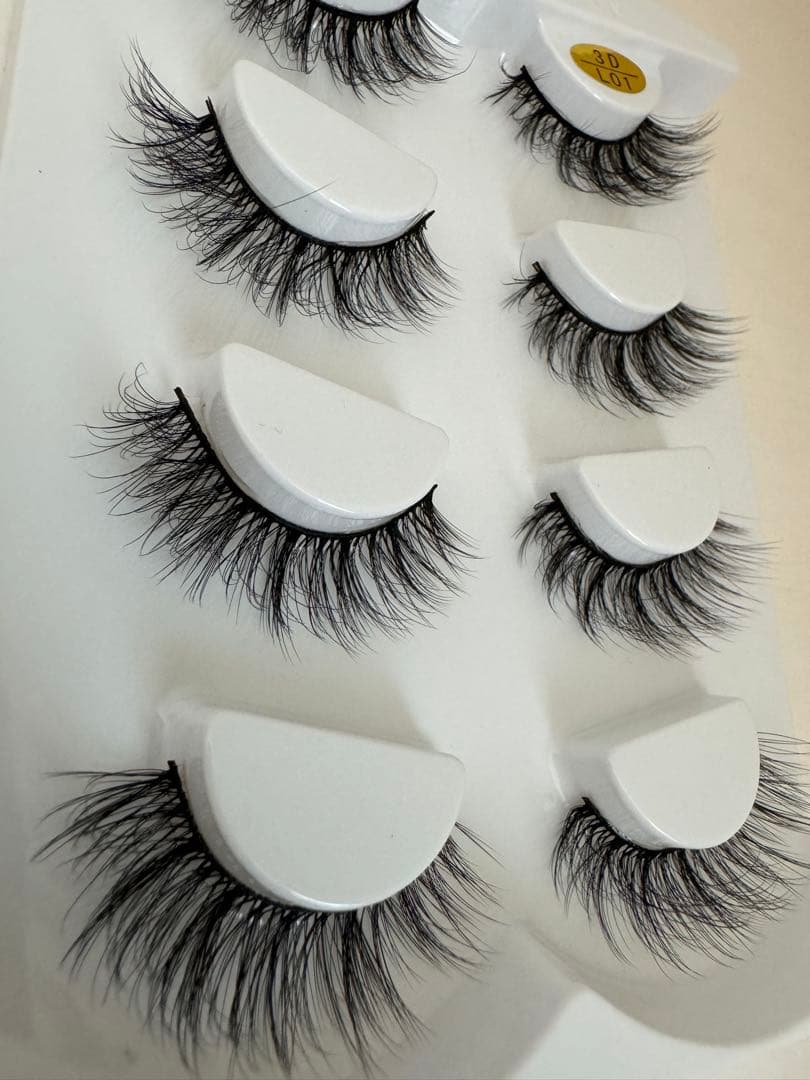 マツエク風❣️ふわふわ3d mink つけまつげ　柔らかミンク　4ペア